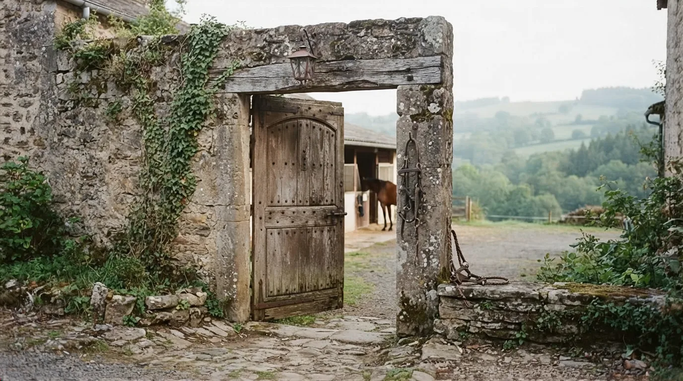 Entrée du Écurie La Salesse, centre équestre à Saint-Yrieix-la-Perche